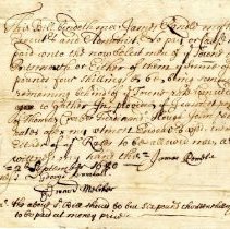 James Randell bill for balance his Portsmouth town rate 2 Sept 1680